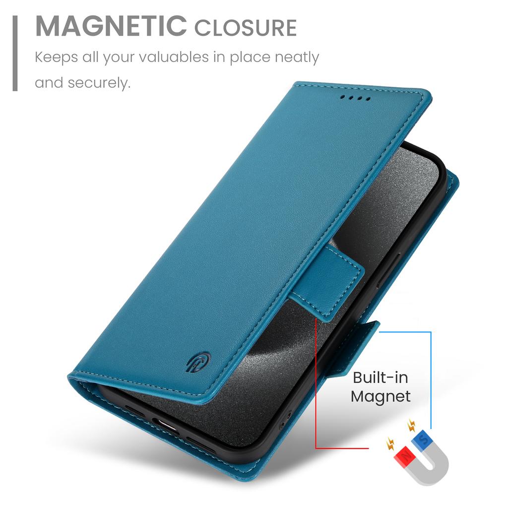 DF-010 For Realme C67 4G Case Leather Wallet Phone Cover with Magnetic Clasps