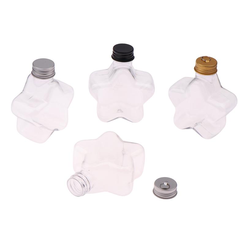 200Ml Cute Star Plastic Bottle Clear Milk Tea Coffee Bottle Transparent Drinking Bottle Water Cup Juicing Beverage Bottles