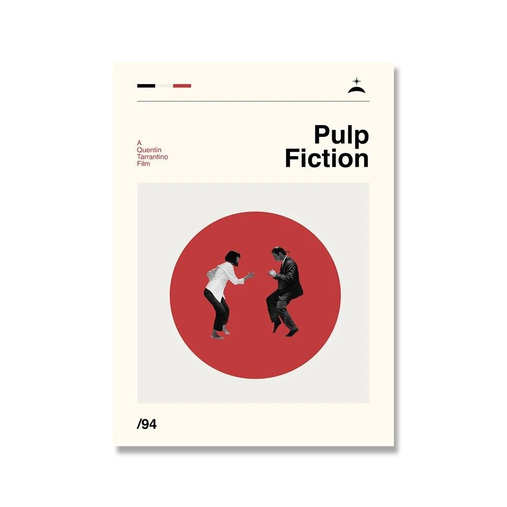 Pulp Fiction Retro Poster Interstellar Starship Mid Century Art Prints Jaws Canvas Painting Abstratc Wall Pictures Bedroom Decor