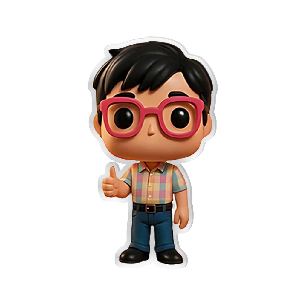 Acrylic 2D Keychain Pendant, Cute Animal Cartoon Keychains, Clear Acrylic Bag , Versatile Accessories For Kids Adults Daily Use & Gift