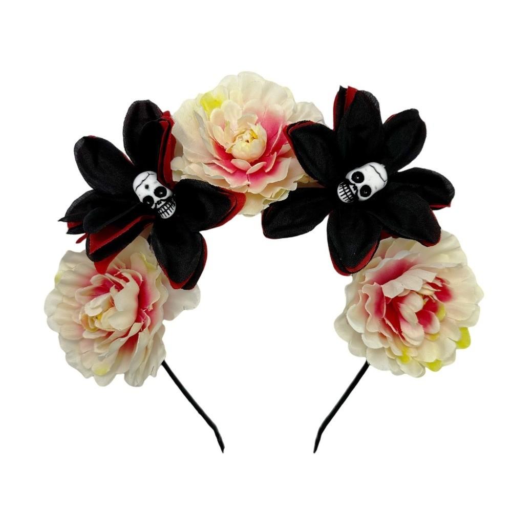 Halloween Decor Halloween Hair Hoop Simulation Flower Gothic Flower Hairband  Party