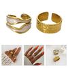 High Quality Alloy Ring With Wrinkle And Hollow Features Enhanced By White Drip Oil For A Sophisticated Touch