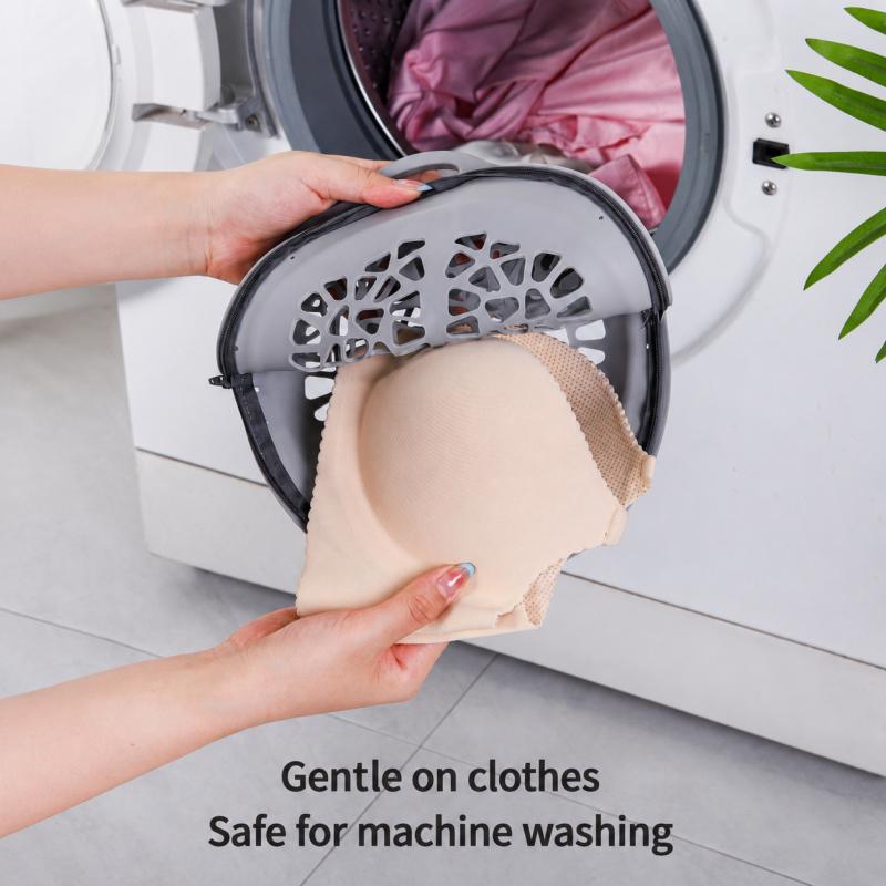 Bra Laundry Bag TPR Mesh Zipper Protective Underwear Washing Machine Cage Anti Deformation Delicate Clothing Holder For Home Travel Use