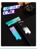 Stylish Windproof Direct Flame Gas Lighter with Visual Fuel Gauge and Gradient Design – Ideal Gift for Him
