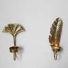 Metal Leaf Candle Holder Candlestick Nordic Style Wall Decoration Metal Leaf Rack in Golden Color for Home & Party Gift