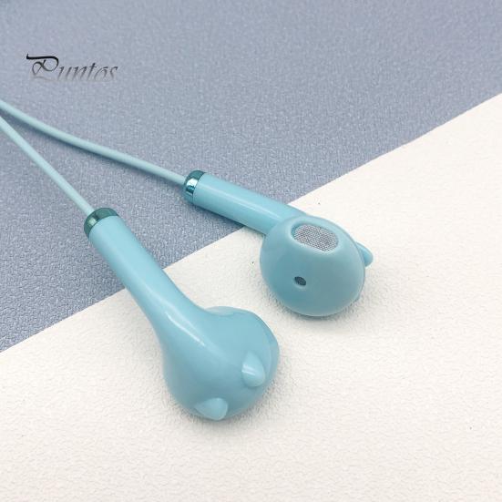 Kawakii Cat Earbuds Lovely Design HiFi Sound Quality Noise Reduction Mic Enhanced Brass 3.5mm In-ear Wired Headphones