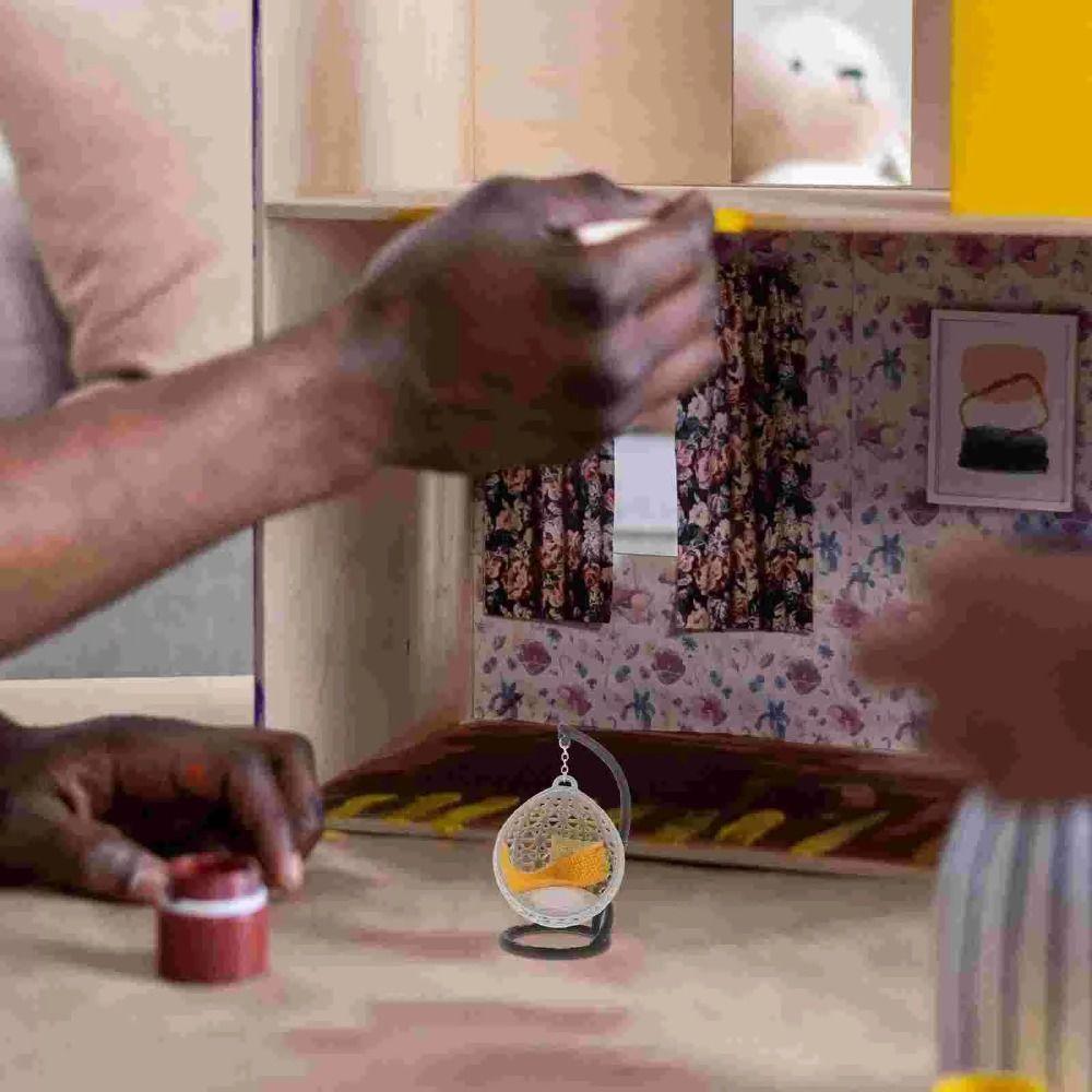 Hammock Miniature Swing Ornament Garden Furniture Doll Tiny Swing Model  DIY