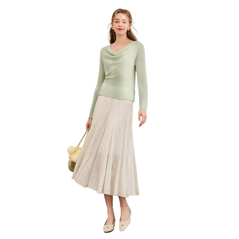 Women s French Drape Collar Knit Top XL