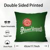 Beer P-Pilsner U-Urquell Pillow Case Square Double‑Sided Print Cushion Case For Sofa Home Bedchamber Decor Gift