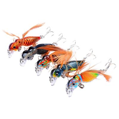 5Pcs Simulation Ants Fishing Baits Feather Crankbait Wobbler Artificial Hard Baits Minnow Sinking Wobbler Fishing Lures