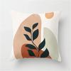 Simple abstract geometric leaf splicing pattern printed pillowcase sofa seat waist cushion  cover modern home decoration