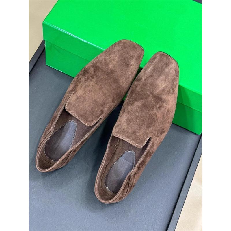 

Второй метод ретро кожа диагональный срез квадратный носок туфли для通勤 простые ленивые на одной педали плоские одинарные туфли женские 40