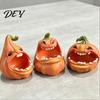Pumpkin Candy Holder Big Mouth Storage Box, Halloween Figurine Resin Jewelry Tray, MouthPumpkin Statue Trinket Keys for Home Office Desk Decor Desktop