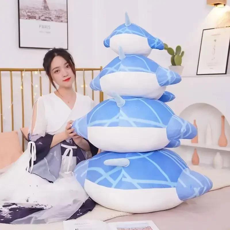 

Genshin Tartaglia Plush Body Pillow Cute Anime Whale Stuffed Cushion Genshin Impact Decorative Throw Pillow Back Cushion Decor 40cm