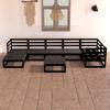 Day and Night - Day and Night Garden Furniture Set 8 Pieces and Black Pine Wood Cushions