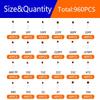 960PCS Ceramic Capacitor Set: 24 Varieties, 40 of Each (2pF-100nF)