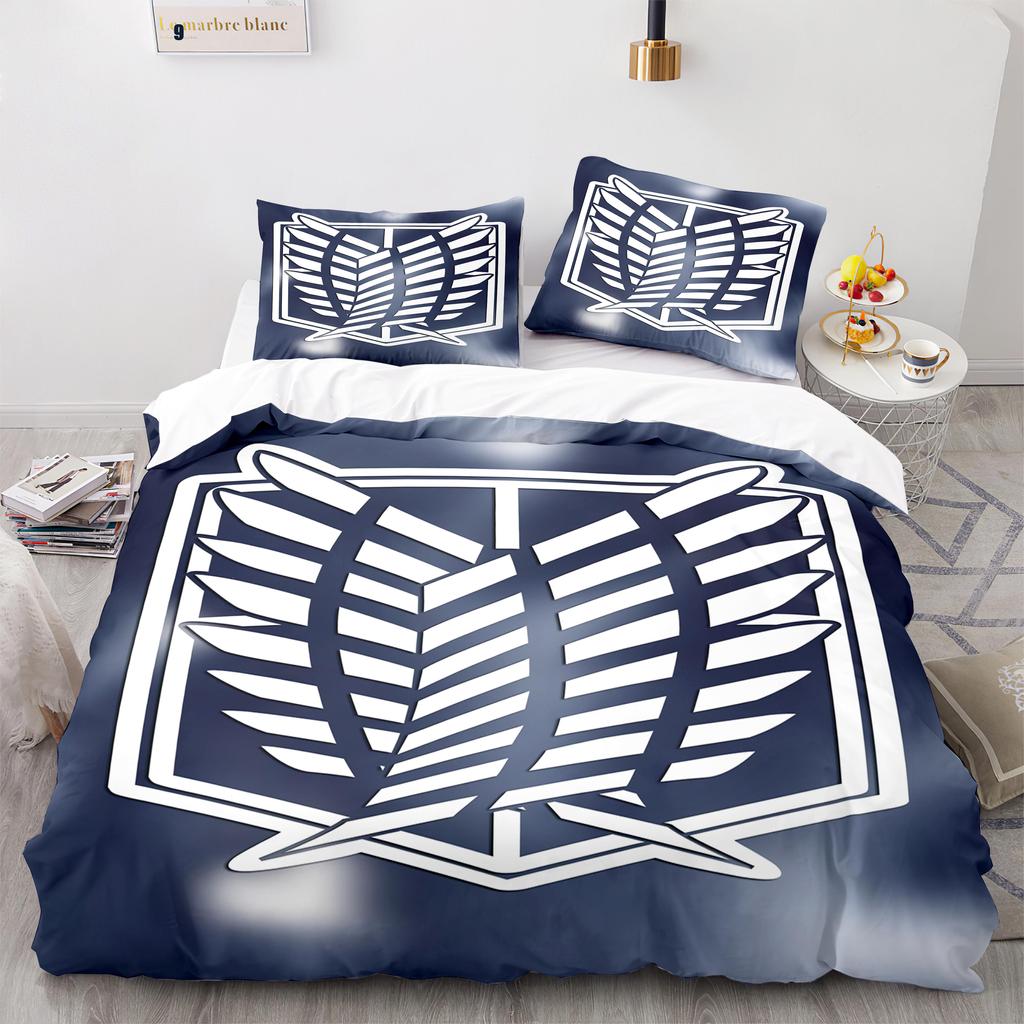 Anime Attack On Titan Bedding Set Single Twin Full Queen King Size 2/3pcs Bedding Set Adult Kid Duvet Cover Sets Home Textiles