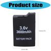 Battery for 1000 Console Replacement 3600mAh 3.6V Li-ion Battery Gamepad Rechargeable Battery Gaming Accessories