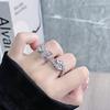 Niche High-End Flash Diamond Sweet Zircon Super Fairy Open Ring Temperament Fashionable Index Finger Ring Woman