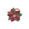 European and American Christmas Hotel Dining Table Set Table Hand Painted Rose Red Flower Napkin Ring Napkin Buckle Towel Ring