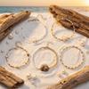 Vintage Shell Imitation Pearl Conch Beads Bracelet Set for Women Fashion Sea Turtle Handmade Bracelet Festival Jewelry Gift