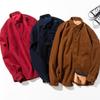 Warm Corduroy 2 Layer Long Sleeve Winter Casual Shirts for Men
