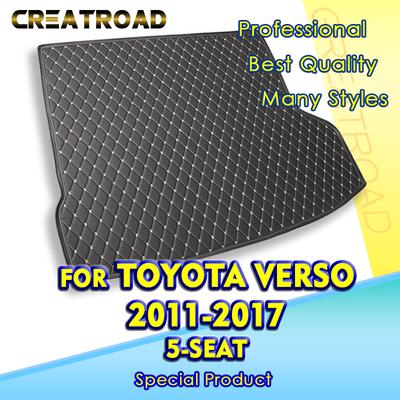 Car Trunk Mat For Toyota Verso Five Seats 2011 2012 2013 2014 2015 2016 2017 Cargo Liner Carpet Interior Accessories Cover