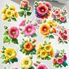 19 stuks DIY Schattige mooie bloem Stickers Handgetekend Parijs Dagelijks Leven, Planner, Journal Decoratie planner stickers Kantoorbenodigdheden