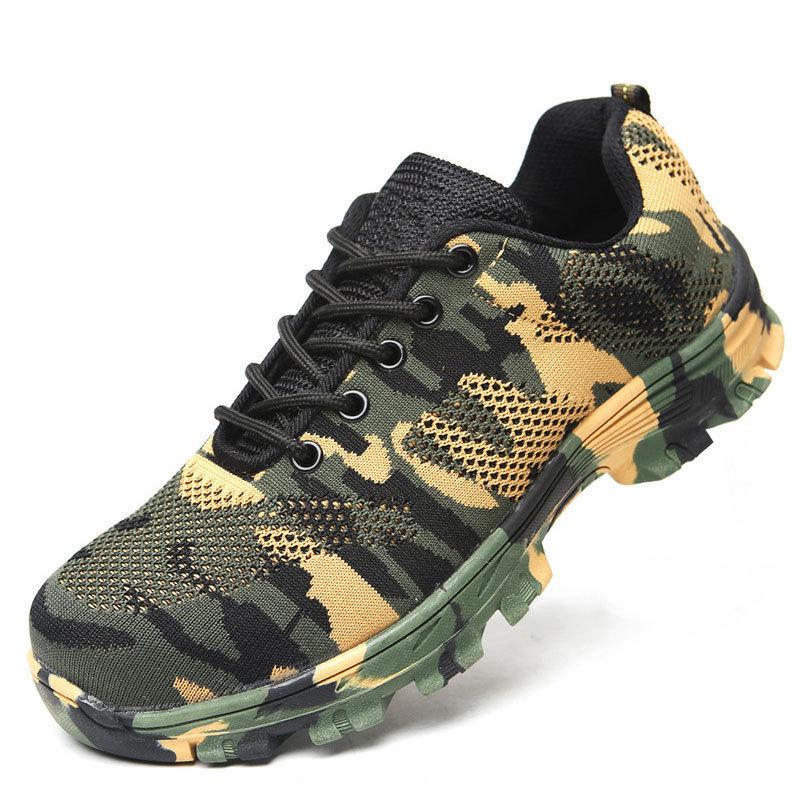 Anti-smashing and Anti-piercing Safety Shoes, Fly-woven Labor Insurance Shoes, Wear-resistant and Non-slip, Breathable and Deodorant Work Shoes