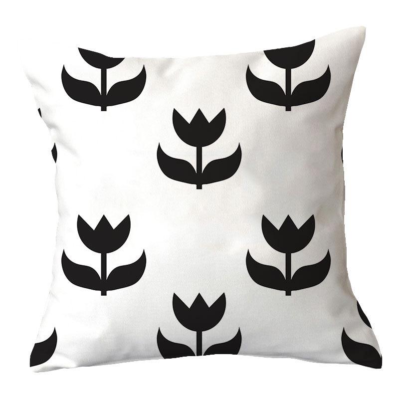 

Простая новая черная геометрическая плюшевая наволочка для дома, ткань, диванная подушка, чехол для подушки, дизайн 45 * 45 without core