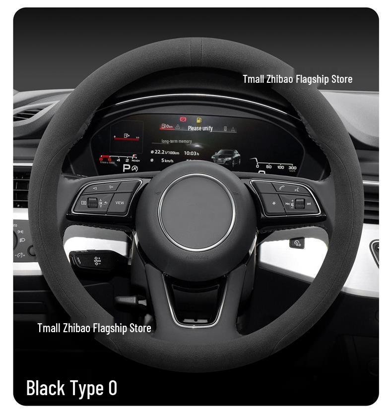 Ultra-thin Non-slip Flannel Steering Wheel Cover for 2024-2026 Toyota RAV4 Wildlander, Winter-Ready