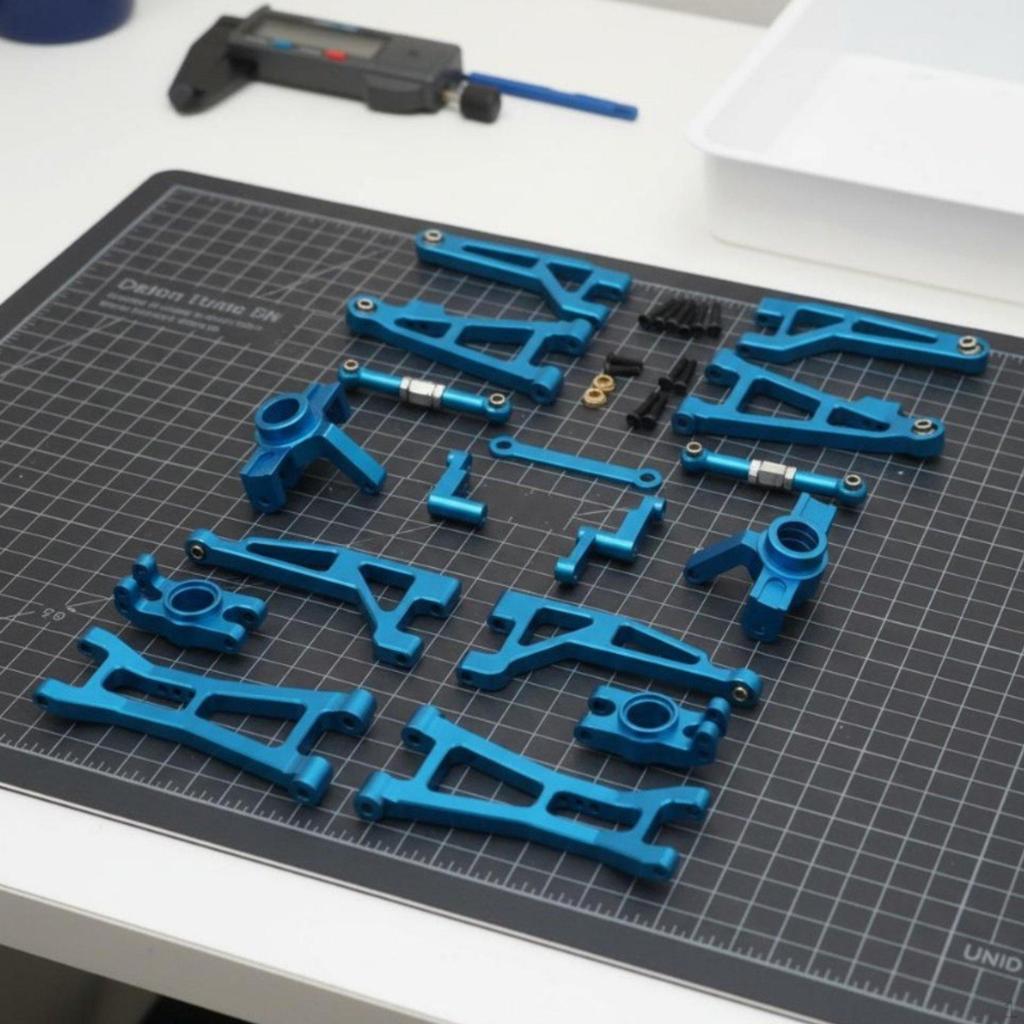 1/16 Scale Car Upgrade Parts Upgraded RC Shock Absorbing Metal Component Set