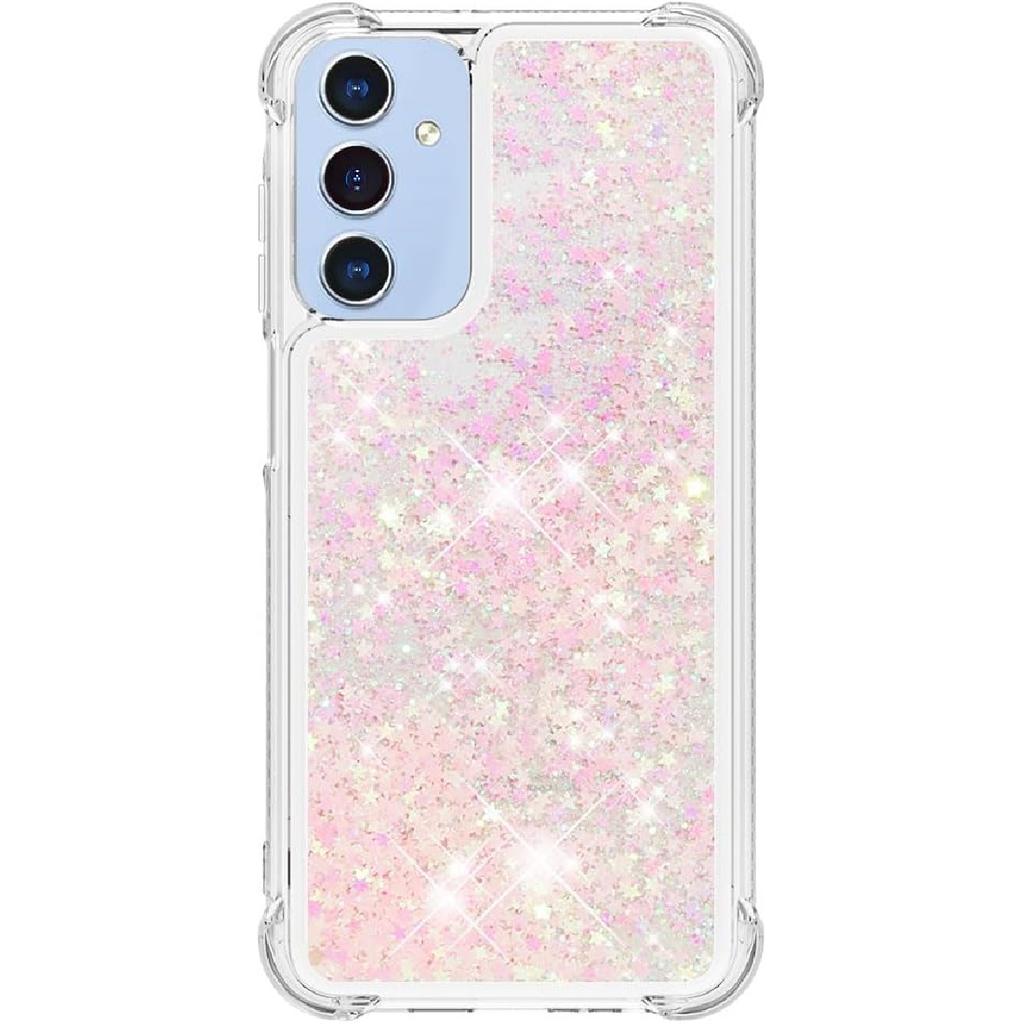 Case for Samsung Galaxy A16 5G Case Glitter Cute Clear,Sparkle Floating Quicksand Shockproof Protective Bumper Soft TPU Phone Case for Samsung Galaxy
