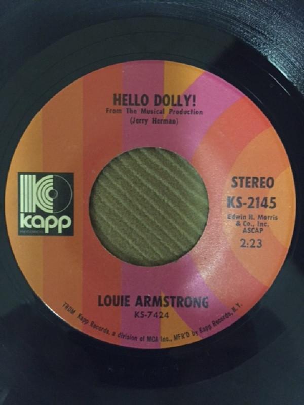 

7-дюймовая пластинка ЛУИ АРМСТРОНГ - Hello, Dolly! / Это все, что я хочу T KS2145 Kapp Records 1964 США Джаз Б/У