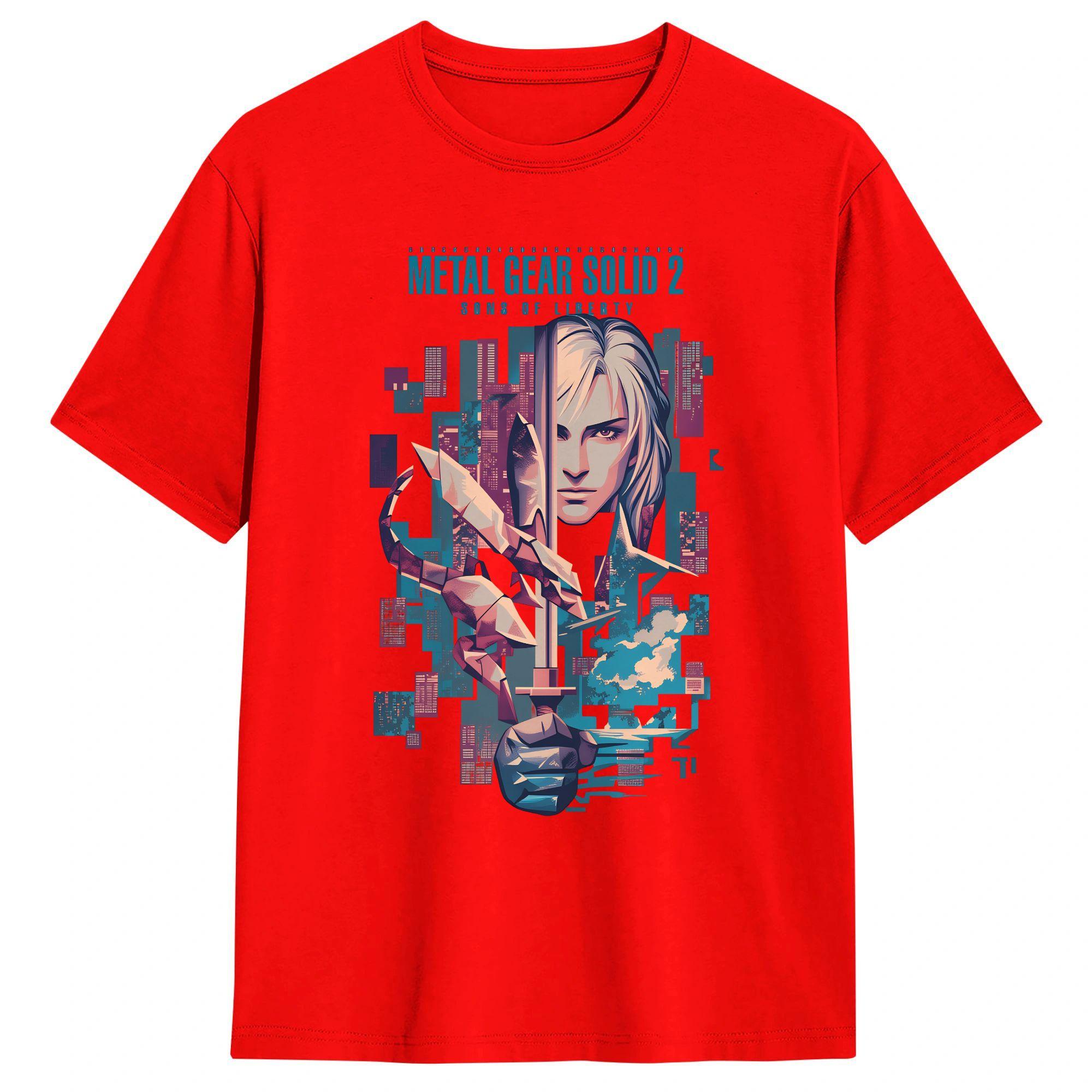 

Novelty Metal Gear Solid 2 Son of Liberty TShirts Men Round Neck 100 Cotton T Shirt Short Sleeve Tee Shirt 6XL Clothing S