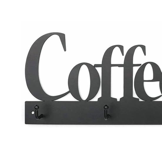 3ks nástěnný držák na hrnek na stěnu držák na šálek kávy s pevnými háčky Snadná instalace Nerezový věšák na čajové šálky Dekor displeje