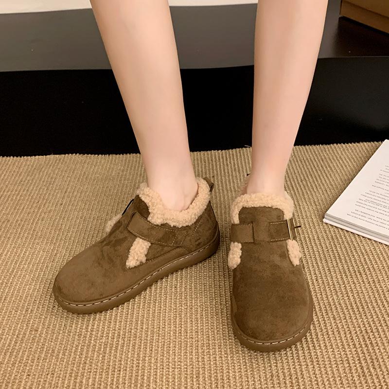 Women's thick-soled winter lightweight warm winter cold padded snow boots non-slip wear-resistant casual sneakers cotton boots fur shoes