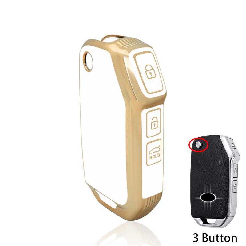 

Чехол для ключей из ТПУ с 3 кнопками, держатель для брелка для KIA Sportage R Stinger GT Sorento Ceed CD Cerato Forte 2018 2019, чехол Key Case