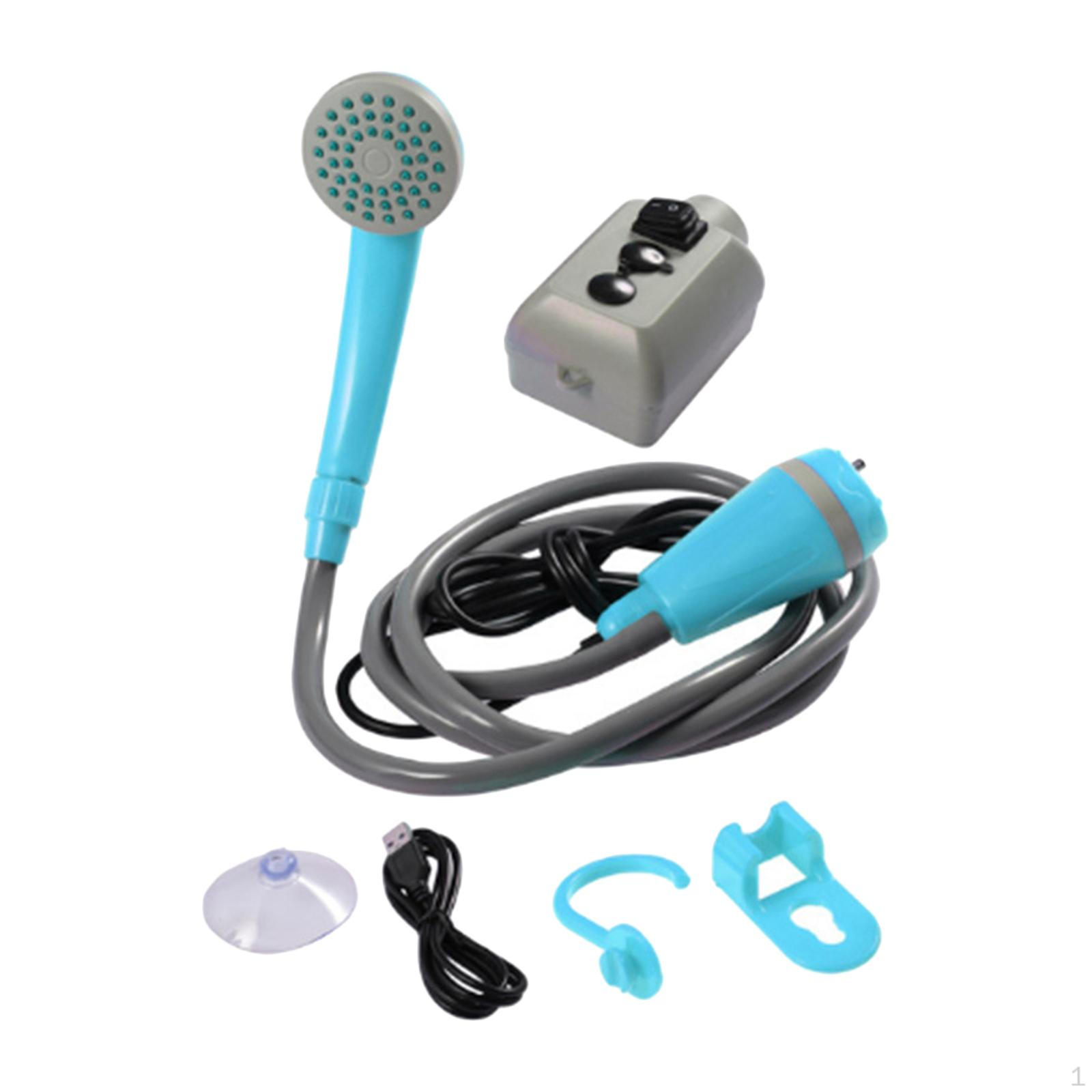 

Portable Camping Shower Pump Compact 12V for Dog Cleaning Hiking синий