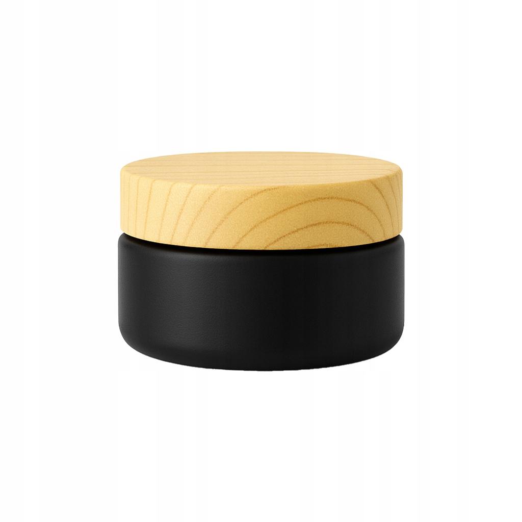 Glass Jar BLACK MATT 20g for Cream Balm Cosmetics Ointment Gel Jar