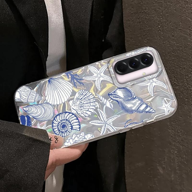 Summer Seashell Starfish Girls Case For Samsung Galaxy A56 A16 A26 A36 A06 A55 A35 A25 A15 A12 A32 A54 S24 S25 S22 S23 FE Cover