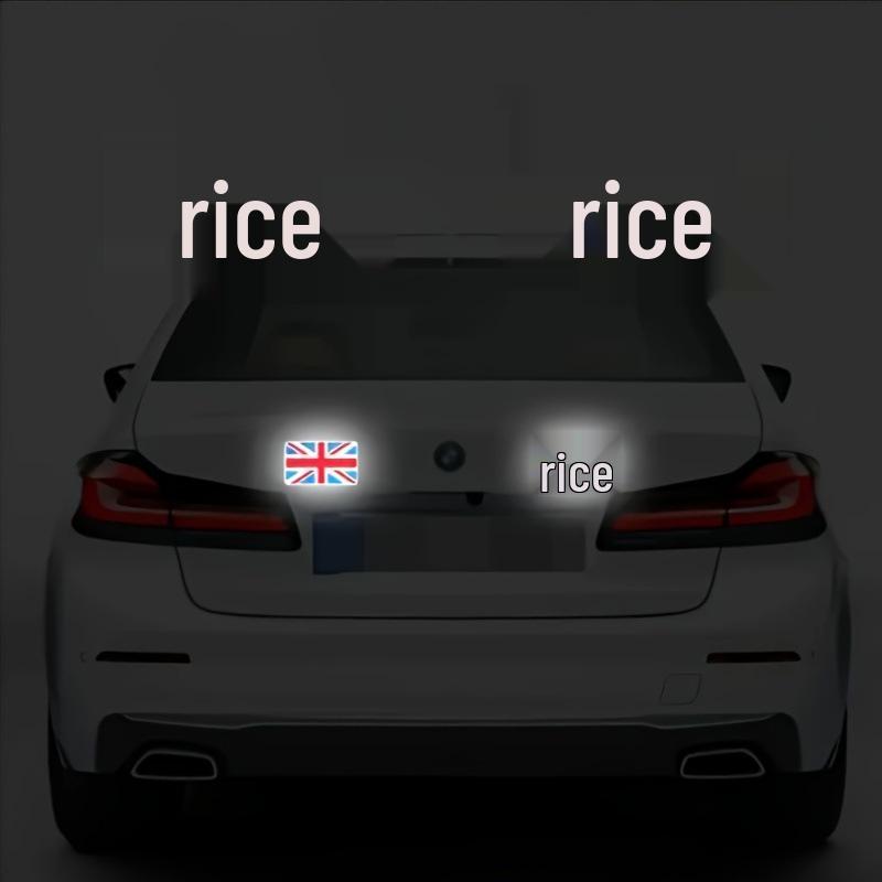 Adesivi Riflettenti per Auto Bandiera UK - Impermeabili e Durevoli (2 pacchi)