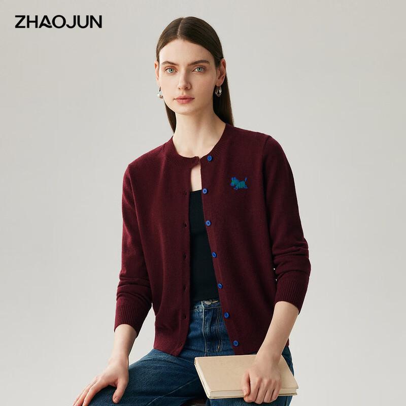 

Женский кардиган Zhaojun из 100% кашемира с круглым вырезом XL