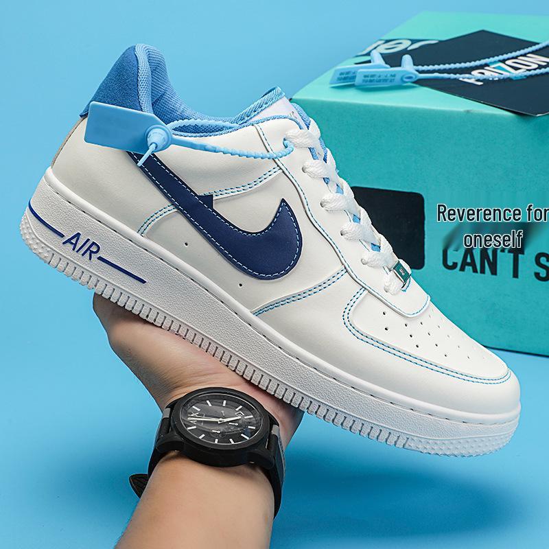 AJ 2024 Herren Air Force One Freizeit-Sneaker - Vielseitig, Dicksohlig, Weiße Schuhe für Paare