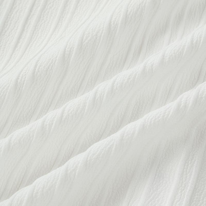 Skjorte for studentuniform med slips Gutter Langermet Hvit Skjorte Gutter Bølgepappbluse med Elastisk Slips Topp
