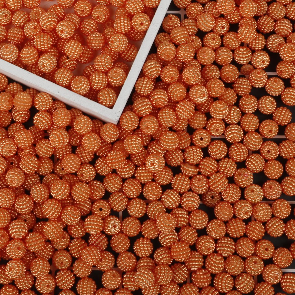 

10 мм, 50/100 шт. Акрилові намистини Bayberry Round Loose Beads для виготовлення ювелірних виробів 10mm 50pcs помаранчево-червоний