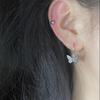 Vintage Mini Butterfly Small Hoop Earrings For Female Women Lovely Animal Drop Earring Gift Jewelry