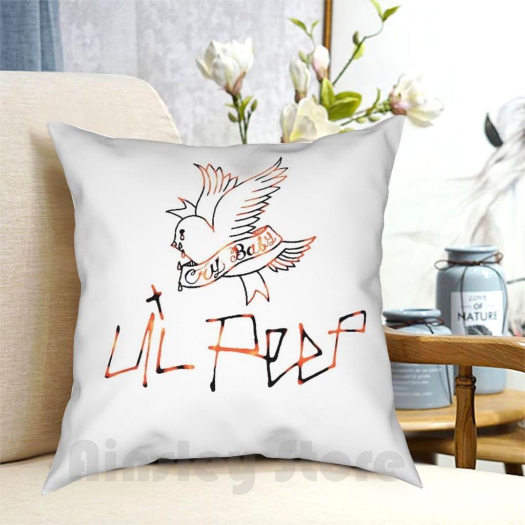 Lil Peep Crybaby Pillow Case Printed Home Soft DIY Pillow Cover Lil Peep Gus Ahr Goth Angel Sinner Eboy Egirl Aesthetic Lil