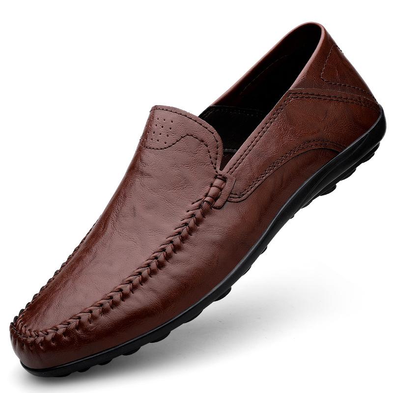 

Men Loafers Shoes Hand Sewn Fashionable Casual Comfortable Lightweight Flat Bottomed Non Slip Men Driving Shoes 48
