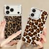 Leopard Print Phone Case For iPhone 17 Pro Max Plating Lens Frame Clear Soft Cover For iPhone 16 15 14 13 Pro Max 11 16E 17E